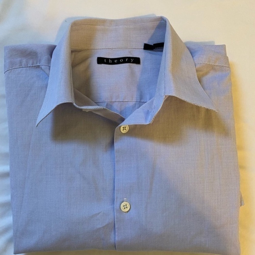 Theory mens button down shirt size 32-33